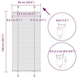 Plisovaná roleta Benzínová zelená 65x150 cm Šířka látky 64,4 cm - obrázek 14