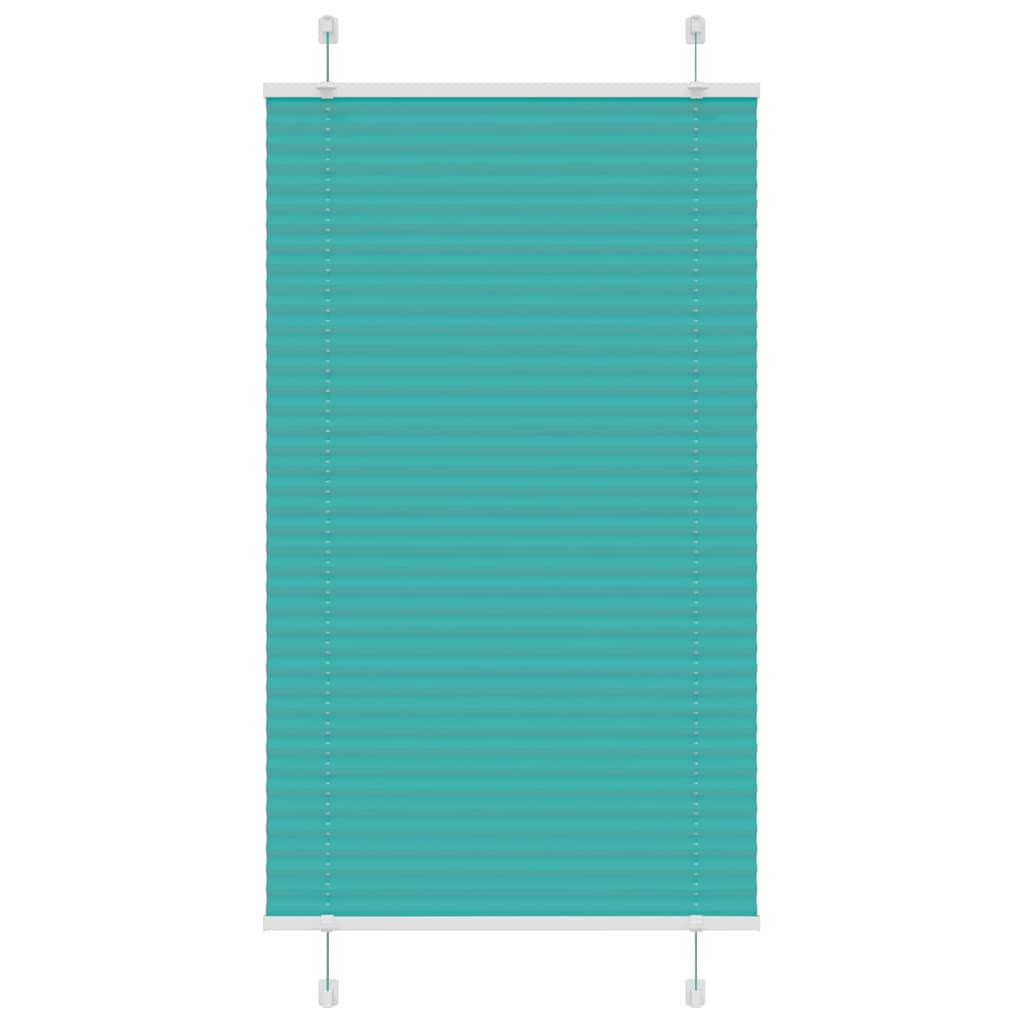 vidaXL Jaluză plisată verde petrol 70x150 cm Lățime țesătură 69,4 cm