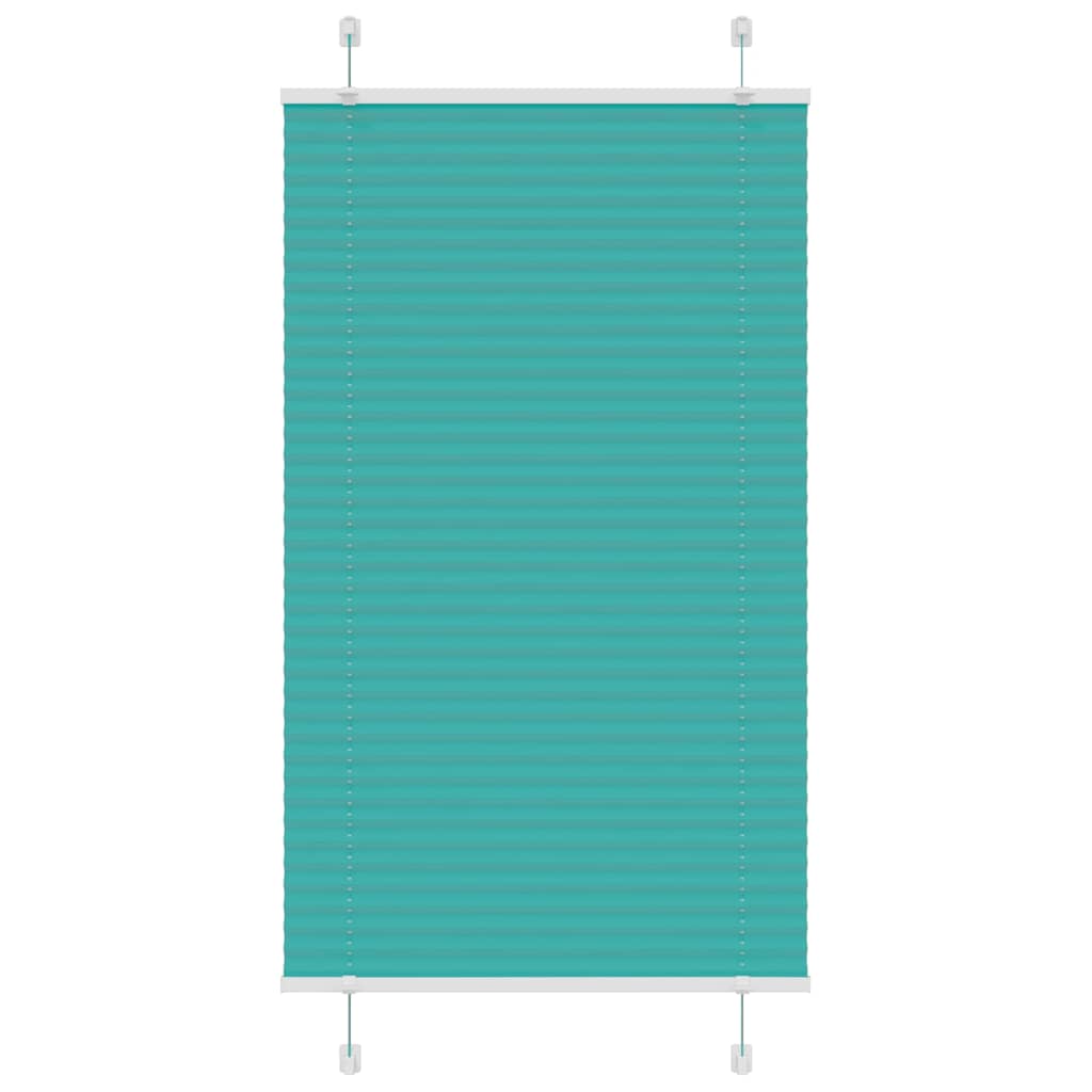 vidaXL Jaluză plisată verde petrol 70x150 cm Lățime țesătură 69,4 cm