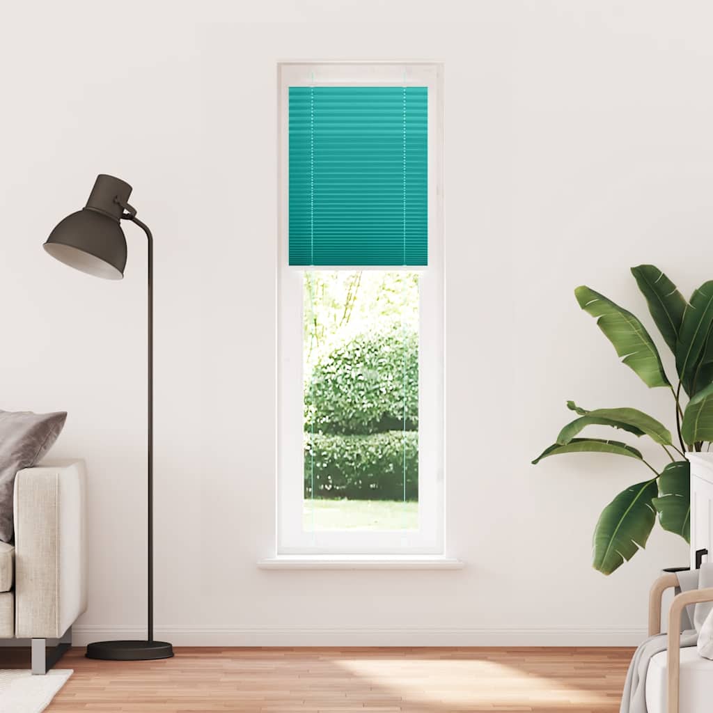 vidaXL pliszírozott redőny Benzinzöld 55x200 cm szövetszélesség