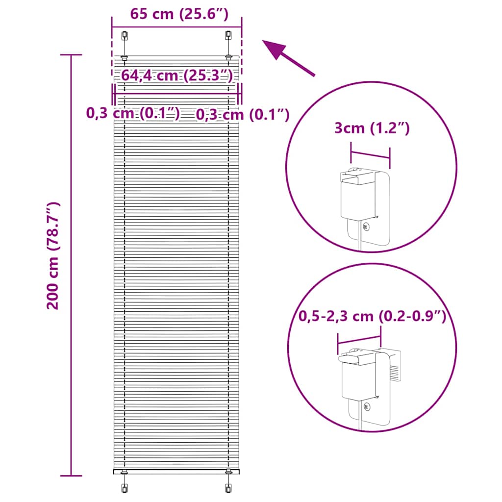 Plisovaná roleta Benzínová zelená 65x200 cm Šířka látky 64,4 cm - obrázek 14