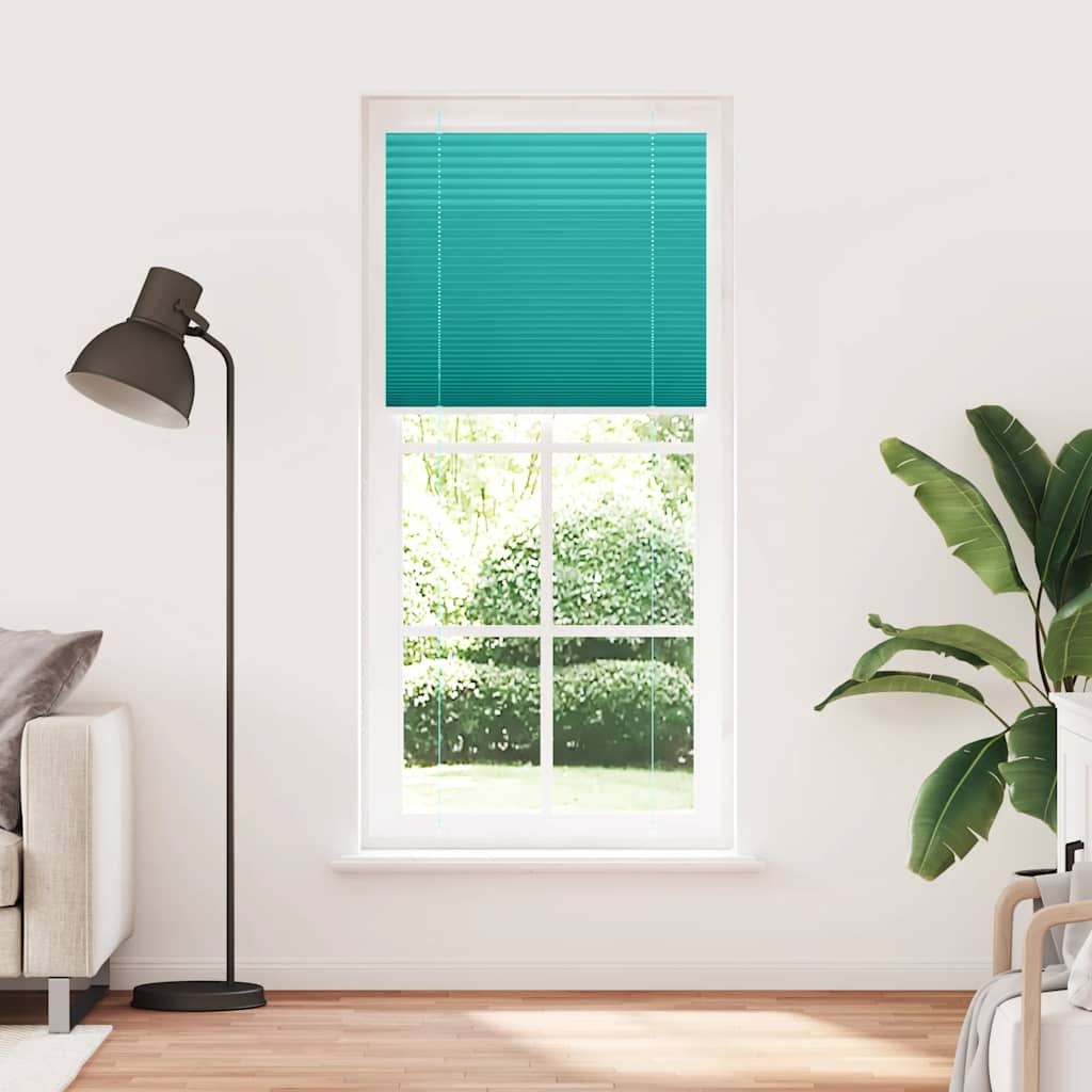 vidaXL Plissé rolgordijn 100x200 cm stofbreedte 99,4cm petrol groen afbeelding