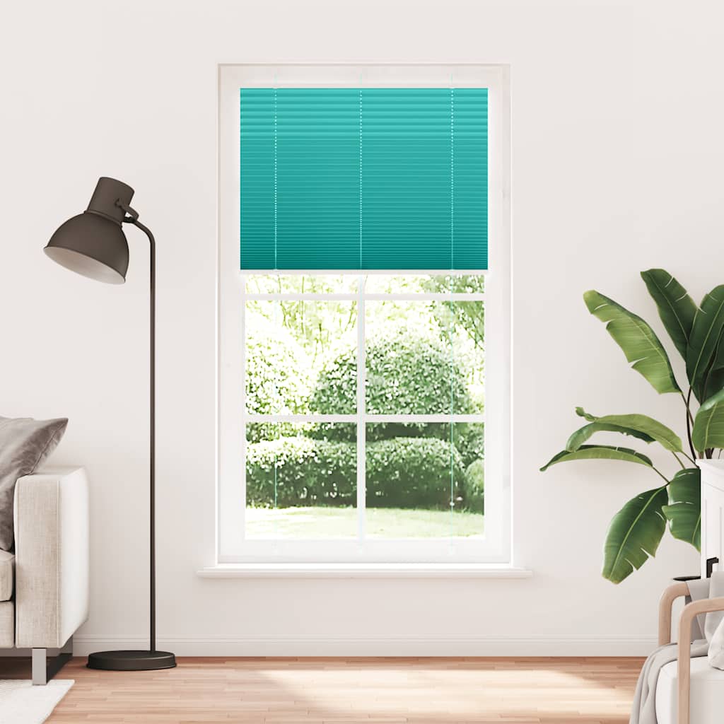 vidaXL Jaluzea plisată verde petrol 105x200 cm Lățime țesătură 104,4 cm
