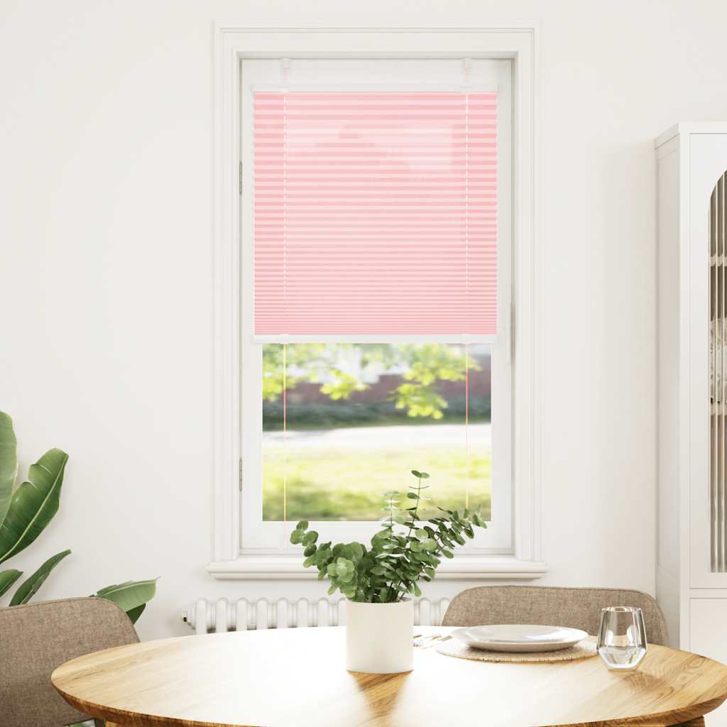 vidaXL Plissé rolgordijn 65x100 cm stofbreedte 64,4 cm polyester roze afbeelding