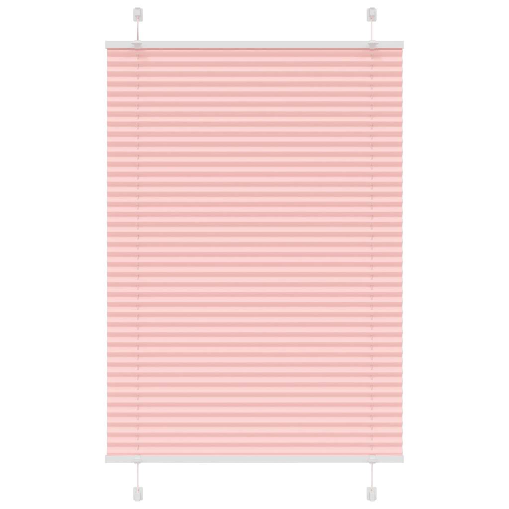 vidaXL Plissee Rosa 95x100 cm Stoffbreite 94,4 cm Polyester