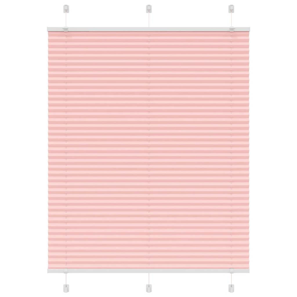 vidaXL Plissee Rosa 105x100 cm Stoffbreite 104,4 cm Polyester