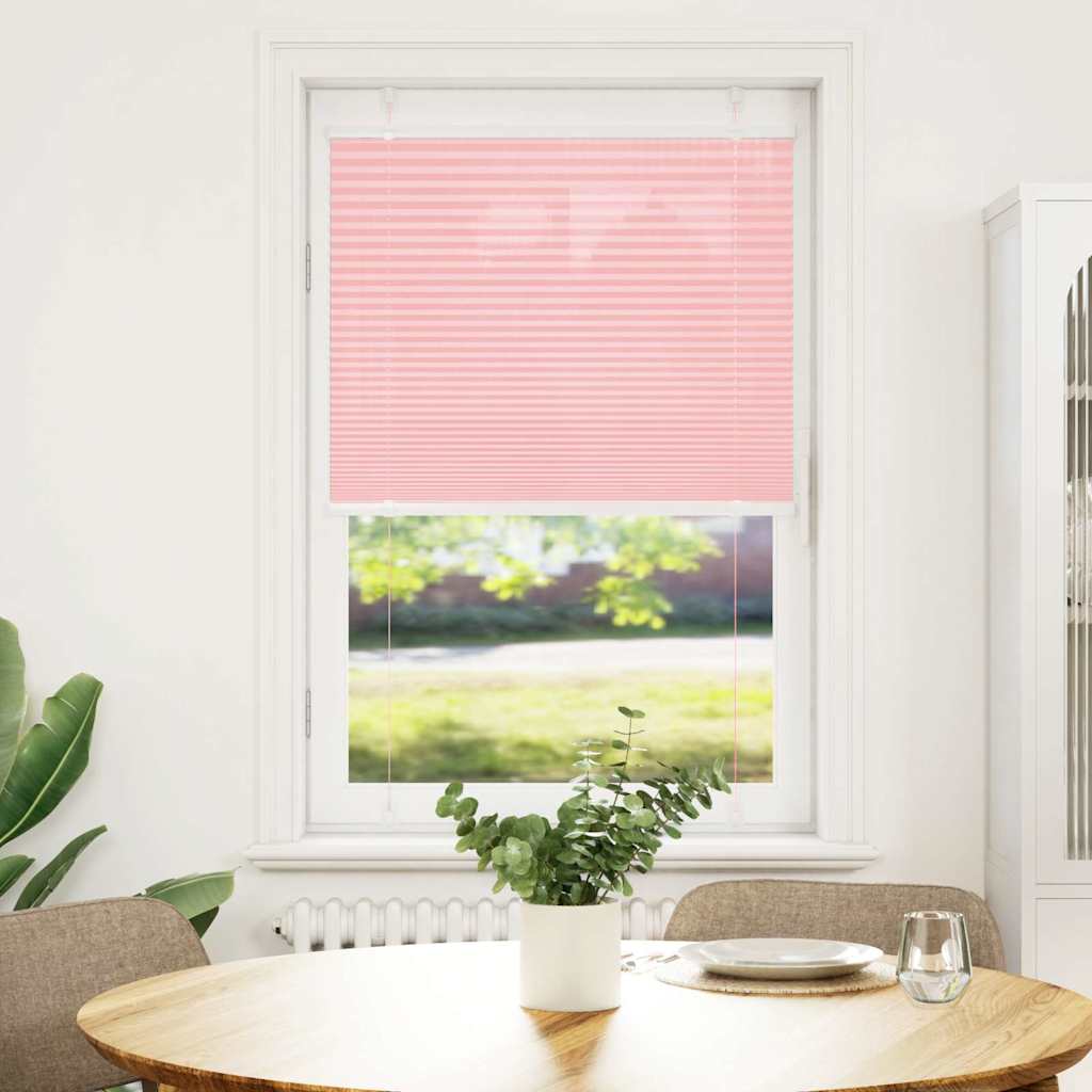 vidaXL Plissé rolgordijn 70x150 cm stofbreedte 69,4 cm polyester roze afbeelding
