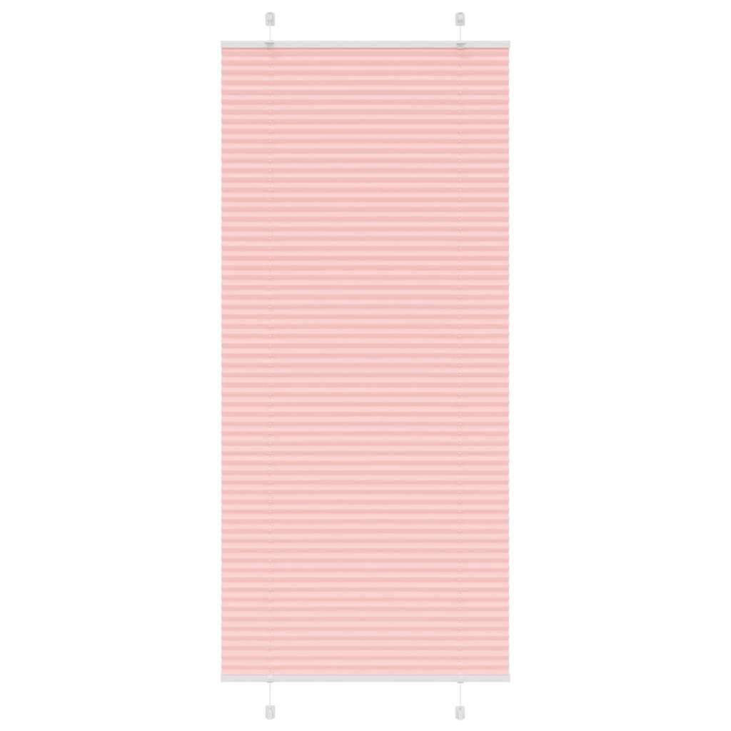 vidaXL Plissee Rosa 85x200 cm Stoffbreite 84,4 cm Polyester