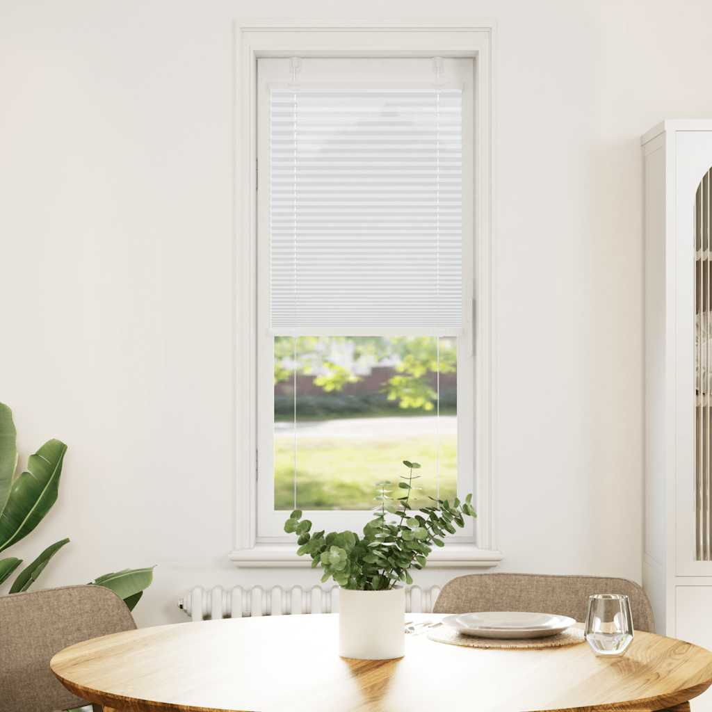 vidaXL Plissé rolgordijn 50x100 cm stofbreedte 49,4 cm polyester wit afbeelding