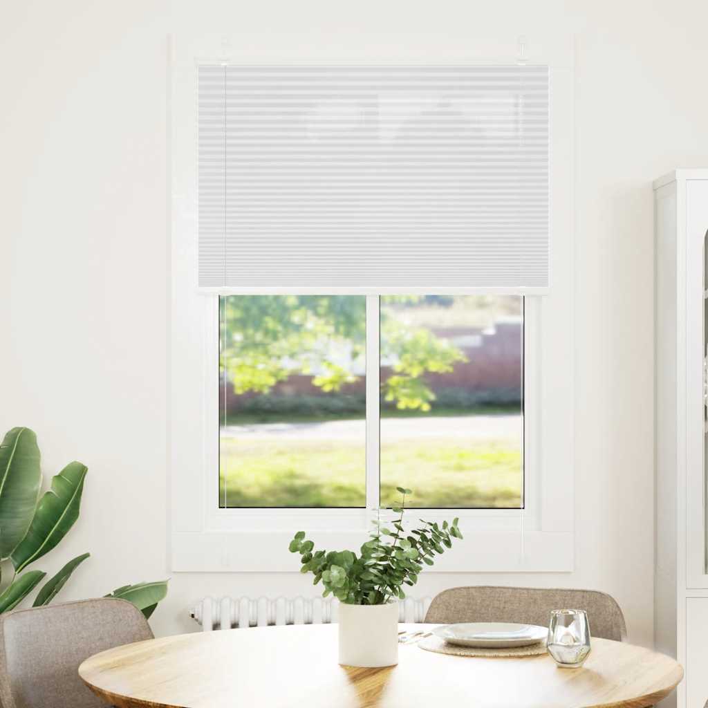 vidaXL laskostettu blind Valkoinen 100x100 cm Kankaan leveys 99,4 cm