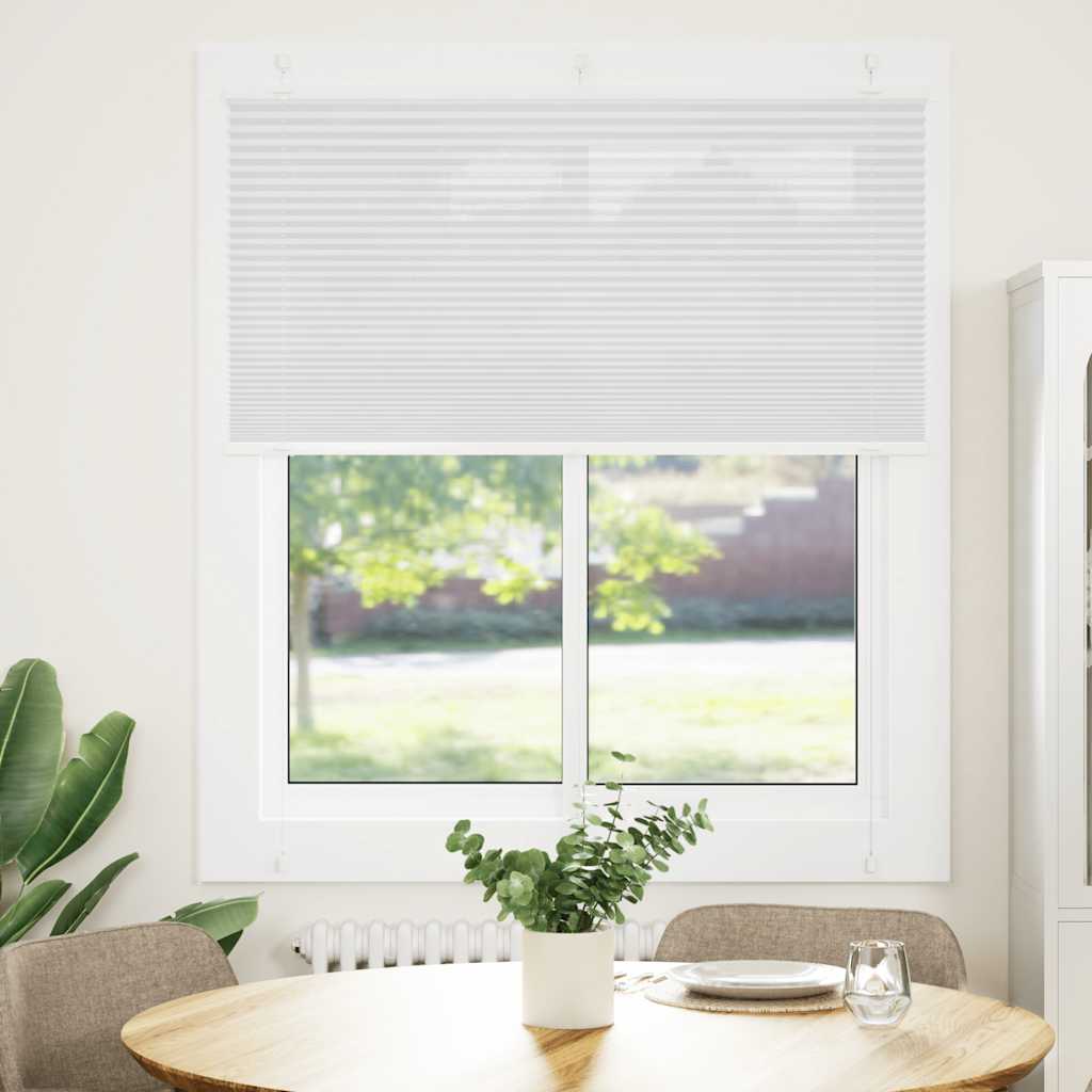 vidaXL Jaluză plisată alb 115x100 cm Lățime țesătură 114,4 cm