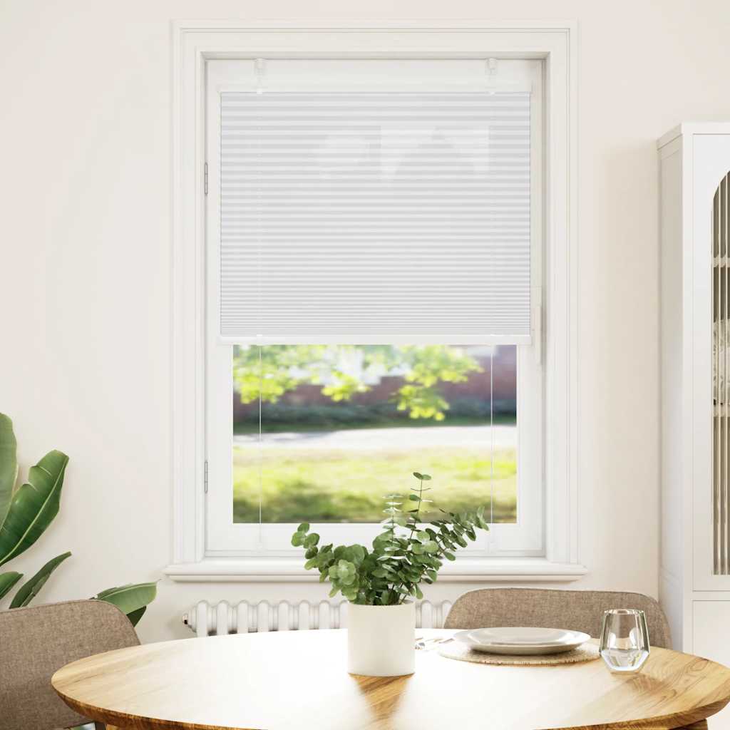 vidaXL laskostettu blind Valkoinen 75x150 cm Kankaan leveys 74,4 cm