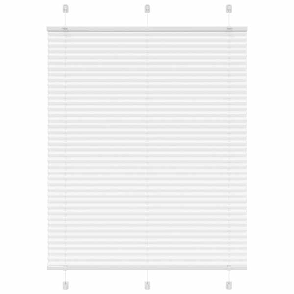 vidaXL plisseeritud ruloo valge 110x150 cm kanga laius 109,4 cm