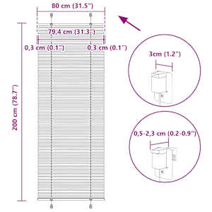 Plisovaná roleta bílá 50x200 cm Šířka látky 49,4 cm Polyester - obrázek 14