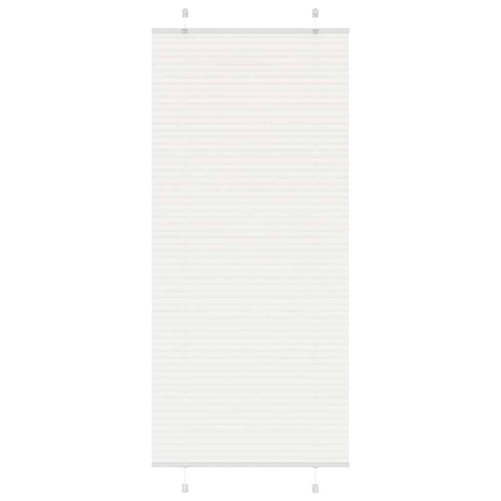 vidaXL Jaluză plisată alb 90x200 cm Lățime țesătură 89,4cm poliester