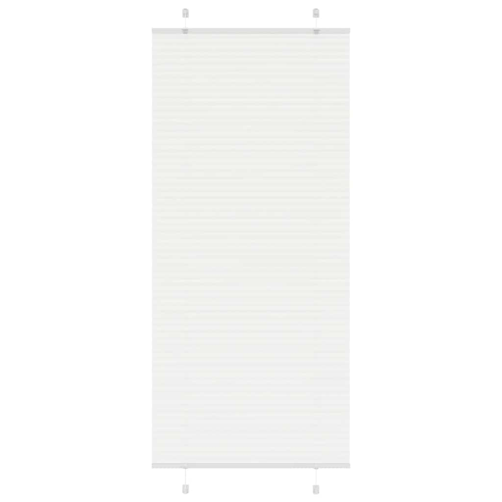 vidaXL Jaluză plisată alb 90x200 cm Lățime țesătură 89,4cm poliester