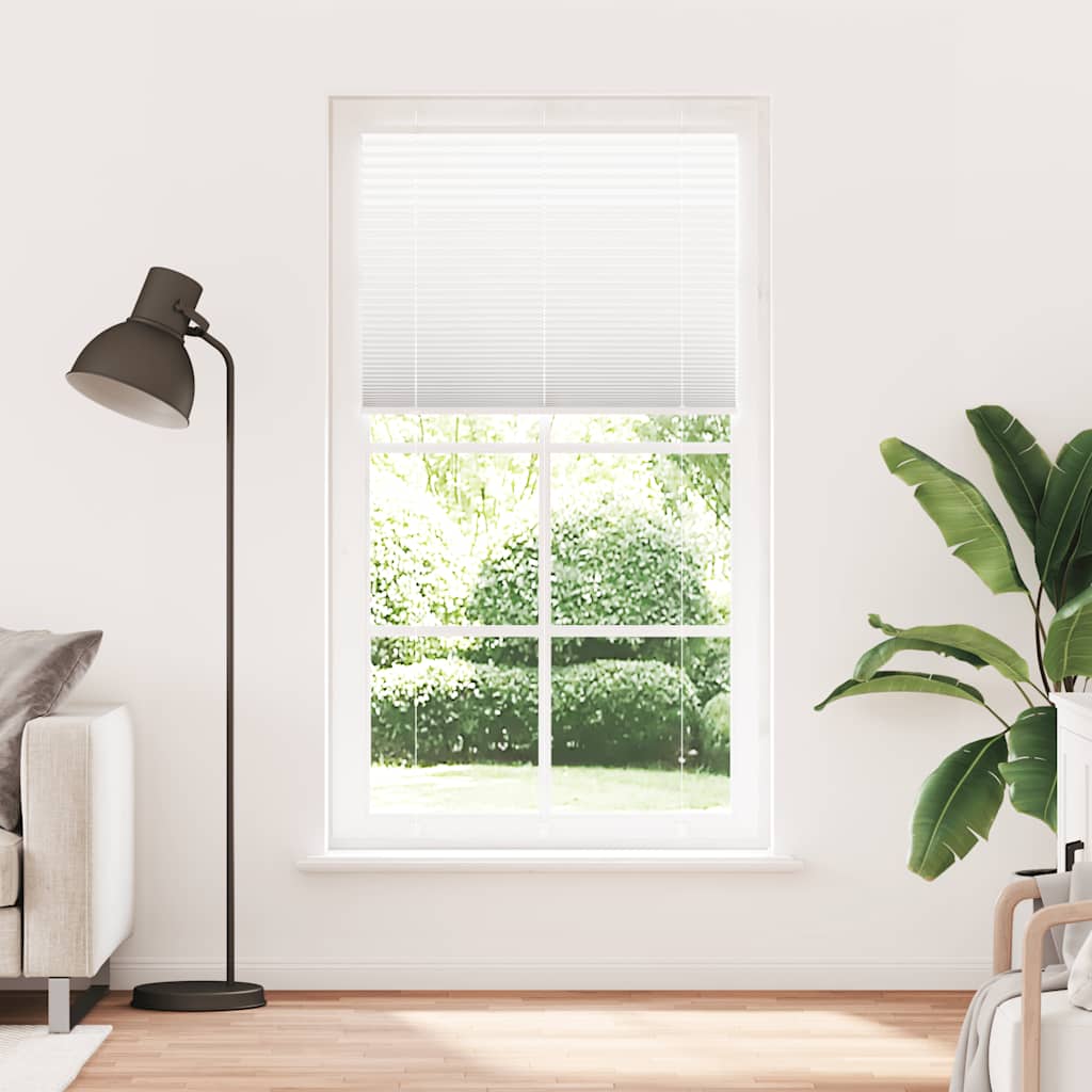 vidaXL plisovaná roleta biela 105x200 cm šírka látky 104,4 cm