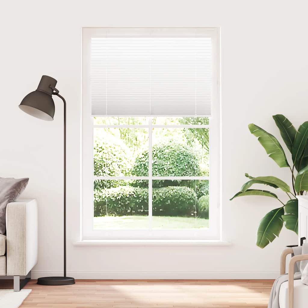 vidaXL pliszírozott redőny Fehér 115x200cm szövetszélesség 114,4cm