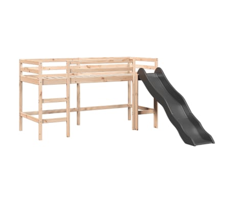 vidaXL Cama alta para crian&ccedil;a sem colch&atilde;o 90x200 cm pinho maci&ccedil;o