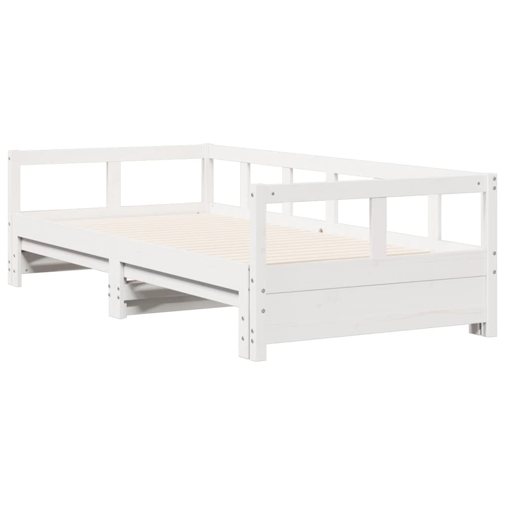 vidaXL Slaapbank zonder matras 90x190 cm massief grenenhout wit afbeelding