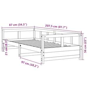 Válenda přírodní 80 x 200 cm masivní borové dřevo - obrázek 10