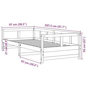 Válenda přírodní 90 x 200 cm masivní borové dřevo - obrázek 10