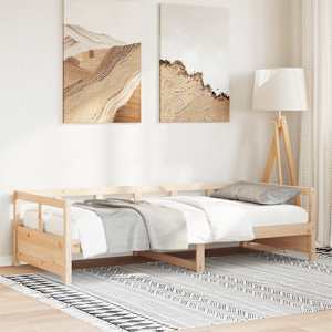 Válenda přírodní 90 x 200 cm masivní borové dřevo - obrázek 1