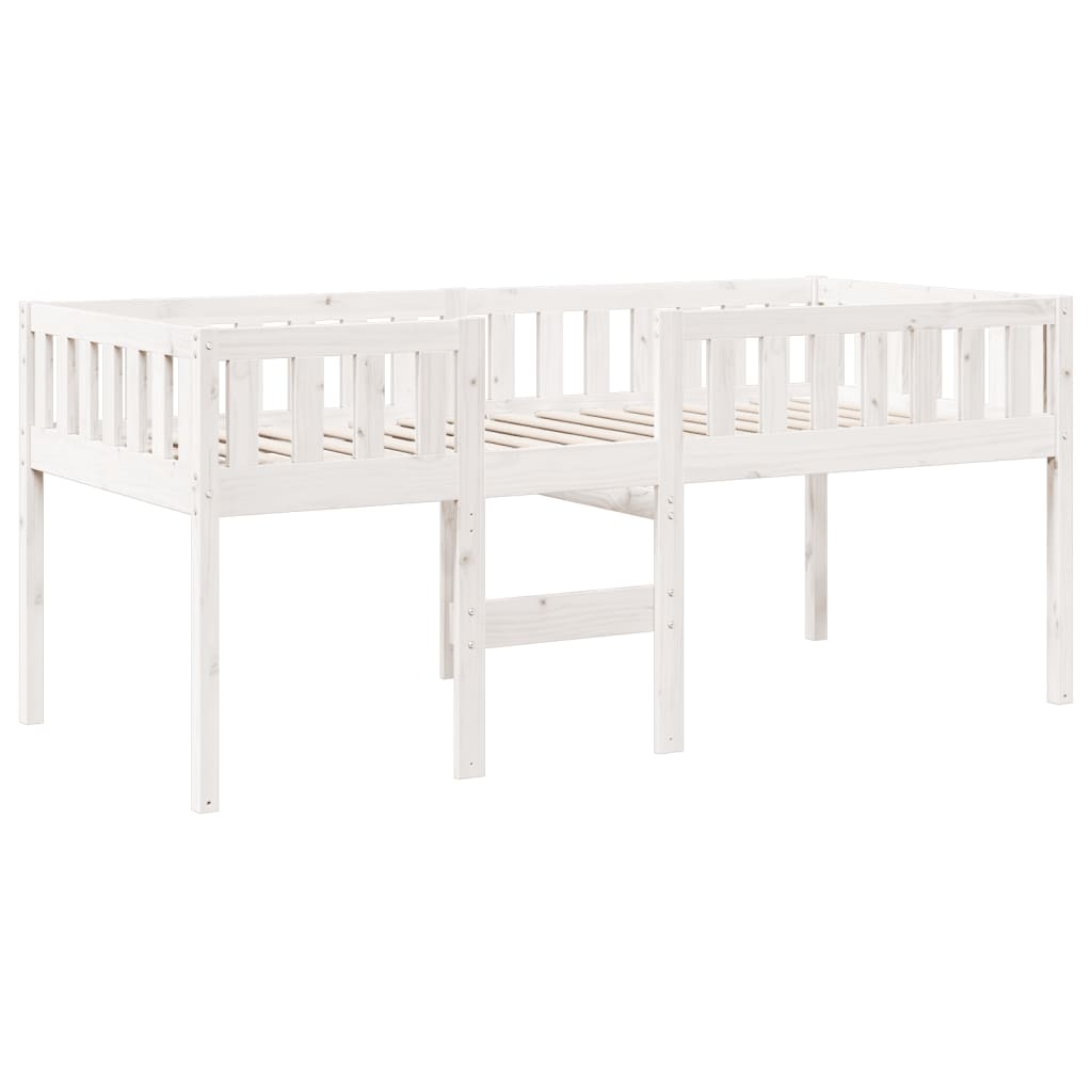 vidaXL Kinderbed zonder matras massief grenenhout wit 90x190 cm afbeelding