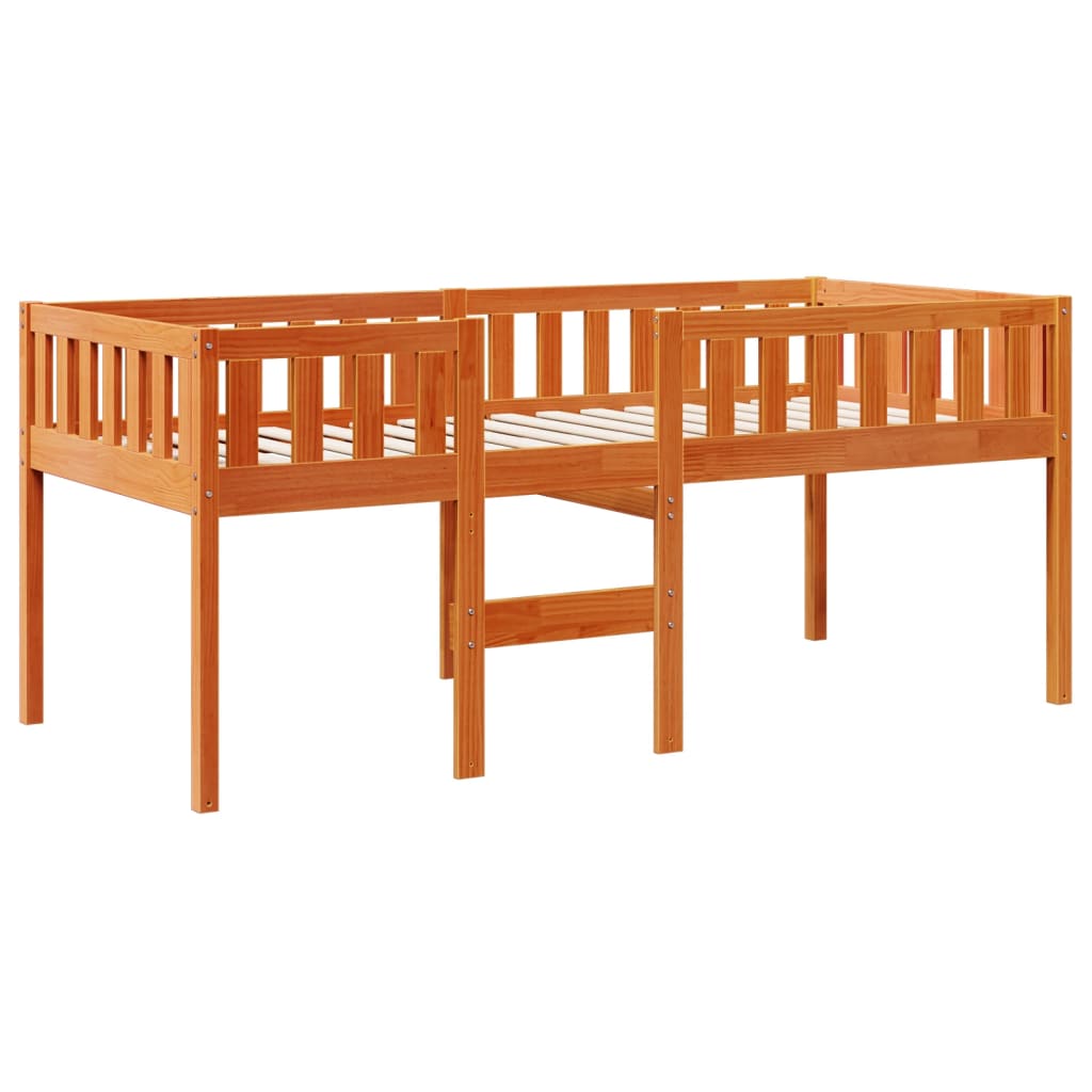 vidaXL Kinderbed zonder matras massief grenenhout wasbruin 90x190 cm afbeelding