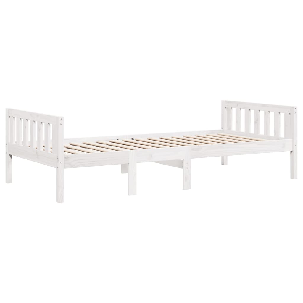 vidaXL Kinderbed zonder matras massief grenenhout wit 90x190 cm afbeelding