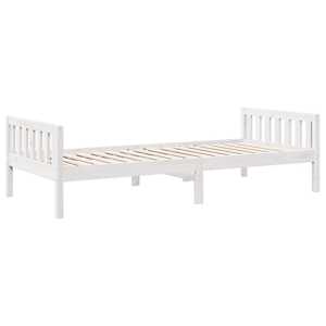 Dětská postel bez matrace bílá 75 x 190 cm masivní borové dřevo - obrázek 7