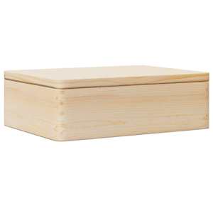 vidaXL Puidust kast kaanega 40x30x13 cm T&auml;ispuidust m&auml;nd