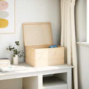 Dřevěná box s víkem 40x30x23 cm masivní borové dřevo - obrázek 3