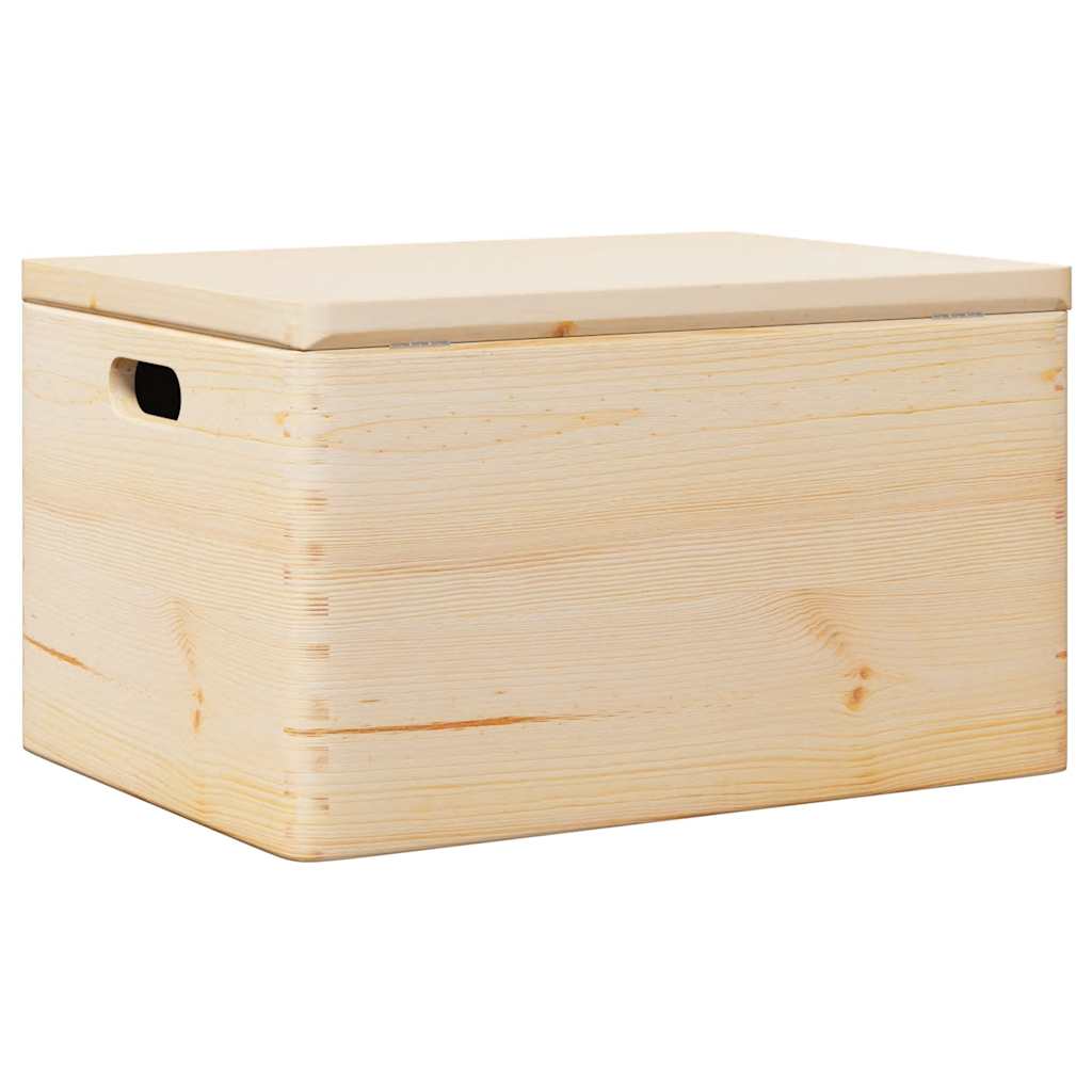 vidaXL Dřevěná box s víkem a držadly 40x30x23 cm masivní borové dřevo