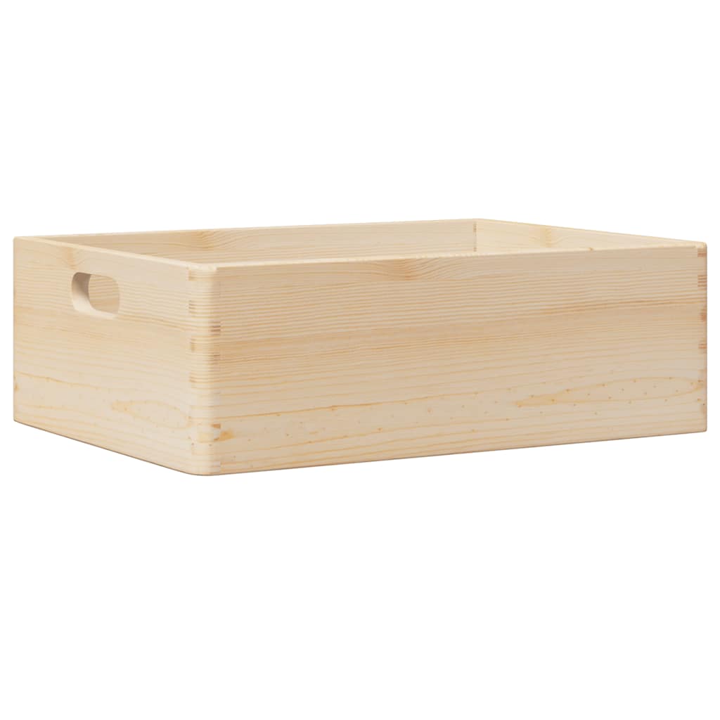 vidaXL Dřevěná box s úchytkami 40x30x13 cm masivní borové dřevo