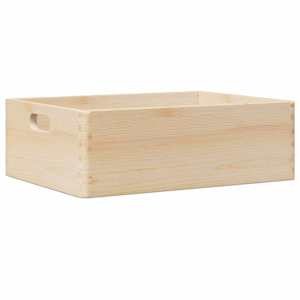Dřevěná box s úchytkami 40x30x13 cm masivní borové dřevo - obrázek 2