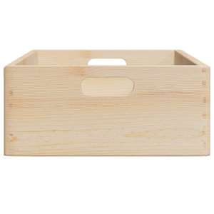 Dřevěná box s úchytkami 40x30x13 cm masivní borové dřevo - obrázek 5