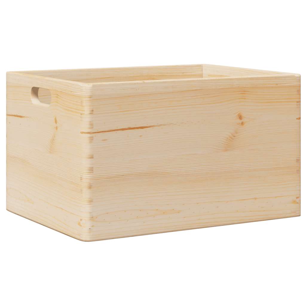 vidaXL Dřevěná box s úchytkami 40x30x23 cm masivní borové dřevo