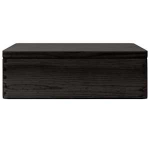 Dřevěná box s víkem černá 40x30x13 cm masivní borové dřevo - obrázek 4