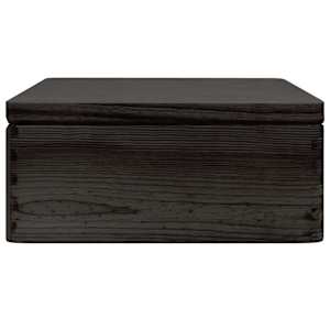 Dřevěná box s víkem černá 40x30x13 cm masivní borové dřevo - obrázek 6