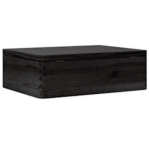 Dřevěná box s víkem černá 40x30x13 cm masivní borové dřevo - obrázek 7