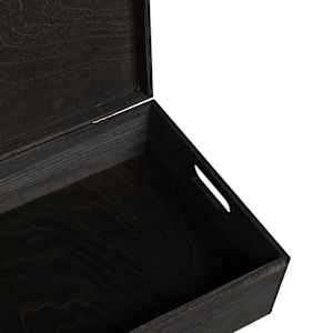 Dřevěná box s víkem a držadly 40x30x13 cm masivní borové dřevo - obrázek 8