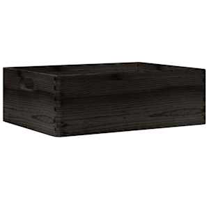 vidaXL Puidust kast k&auml;epidemetega must 40x30x13 cm t&auml;ispuit m&auml;nnipuit