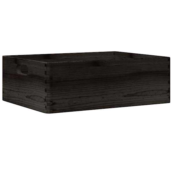 vidaXL Puidust kast k&auml;epidemetega must 40x30x13 cm t&auml;ispuit m&auml;nnipuit