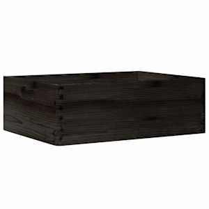 Dřevěná box s úchytkami černá 40x30x13 cm masivní borové dřevo - obrázek 6