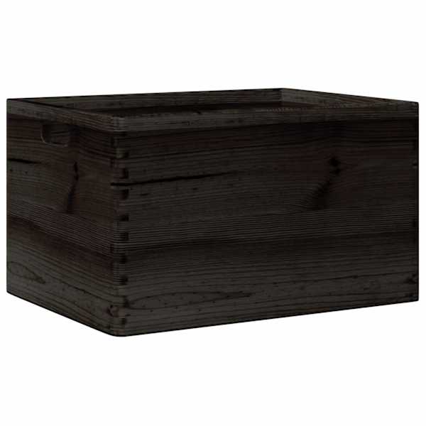 vidaXL Puidust kast k&auml;epidemetega must 40x30x23 cm t&auml;ispuit m&auml;nnipuit
