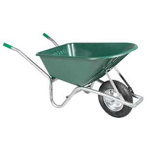 vidaXL Wheelcarrow Green 90 L 150 kg tsingitud teras ja plast