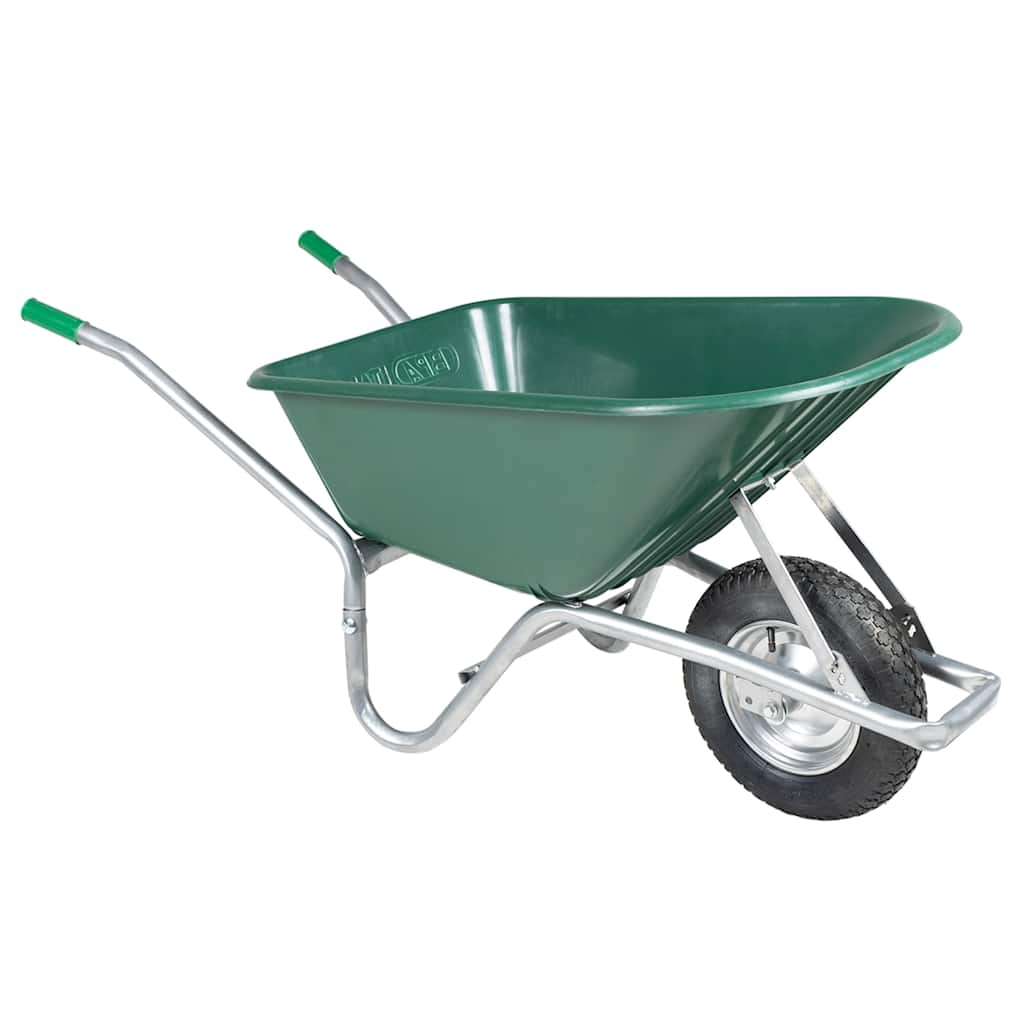 vidaXL Roabă Verde 90 L 150 kg Oțel galvanizat și plastic