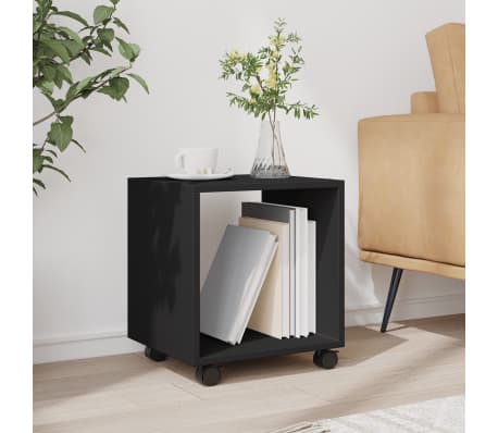 vidaXL fekete szerelt fa g&ouml;rgős szekr&eacute;ny 37 x 33 x 42,5 cm