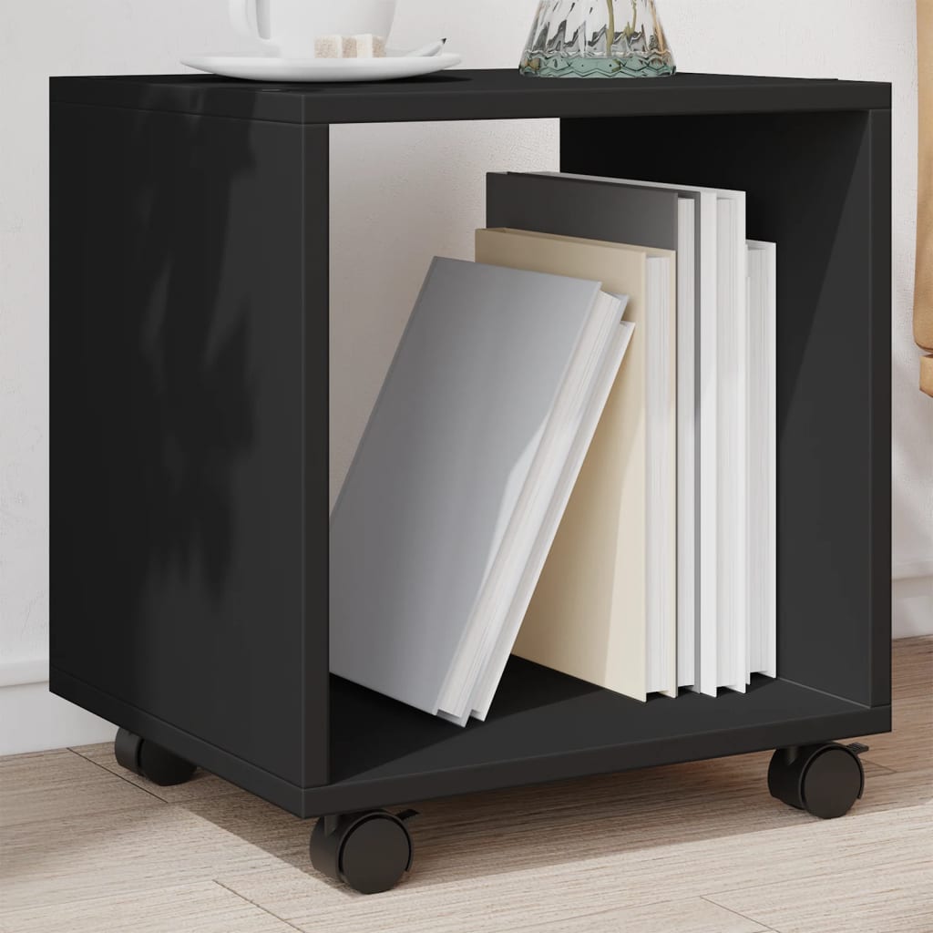 vidaXL Rollschrank Schwarz 37x33x42,5 cm Holzwerkstoff